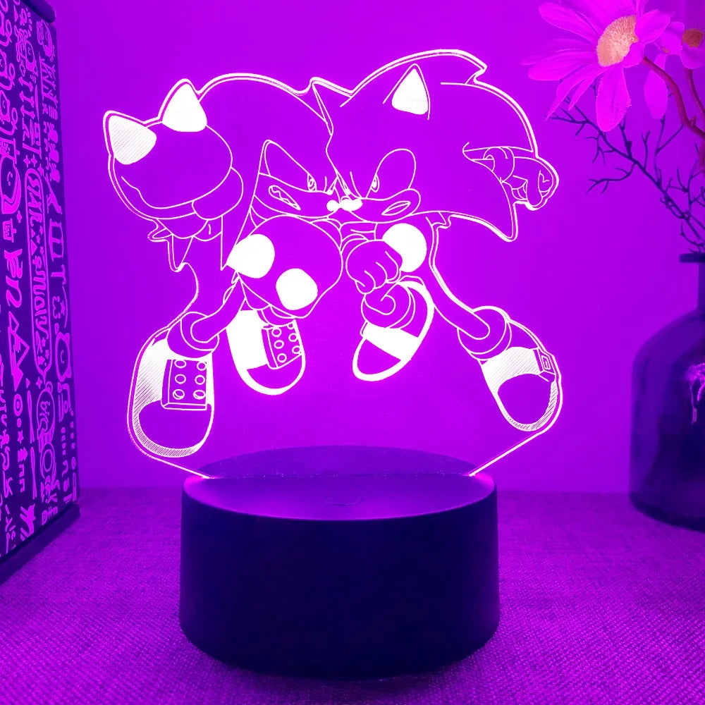 Sonices LED 3D Night Light - Color Changing Illusion Lamp for Kids & Teens