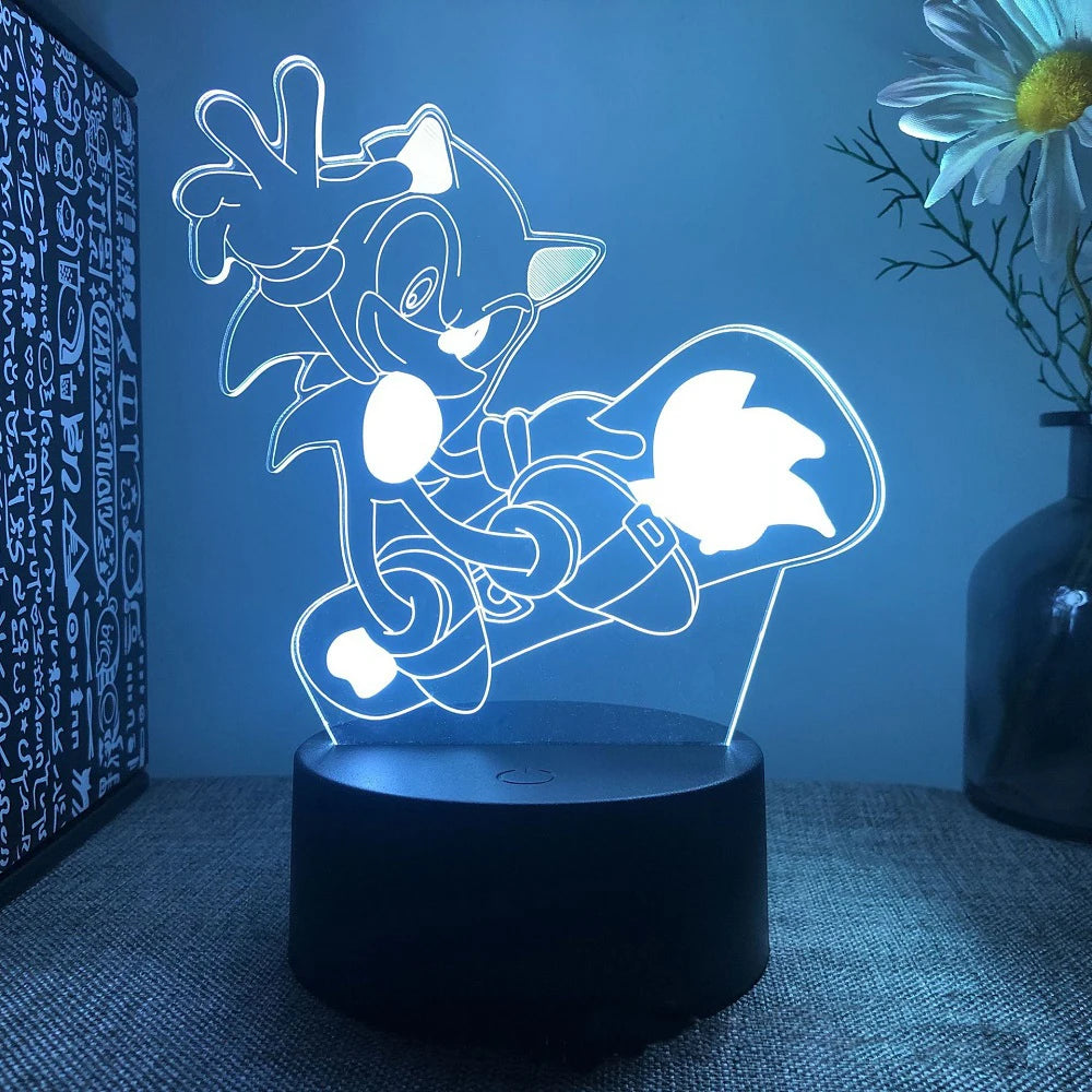 Sonices LED 3D Night Light - Color Changing Illusion Lamp for Kids & Teens