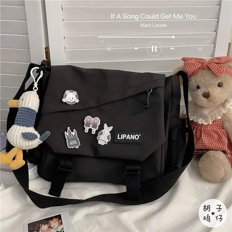 Stylish & Practical Nylon Handbag | Large Capacity Shoulder Bag with Cute Animal Prints