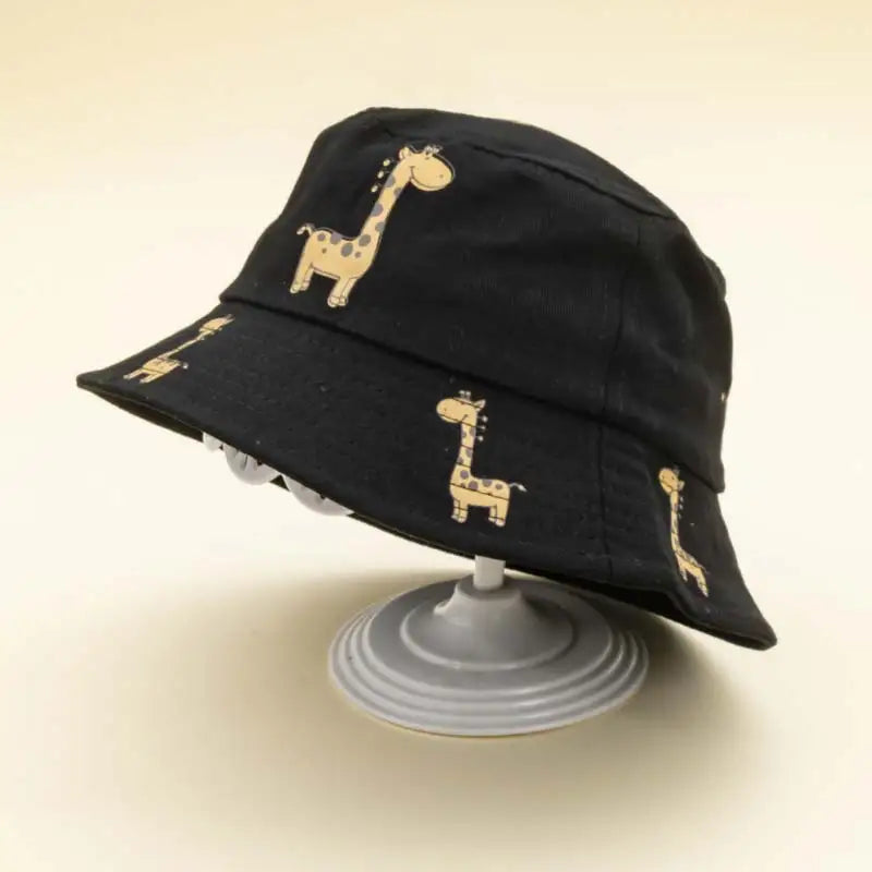 Cartoon Giraffe Baby Bucket Cap - Sun Hat for Kids 2-5 Years