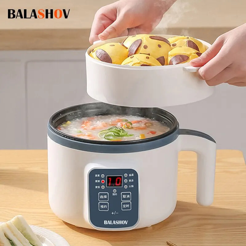 Electric Rice Cooker with Non-Stick Pot & Mechanical Timer