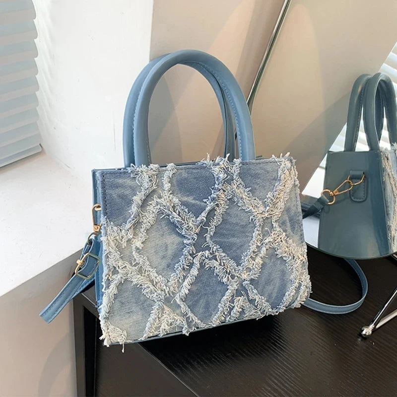 Fashion Women Denim Messenger Shoulder Bag