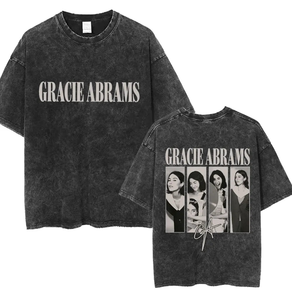 Gracie Abrams The Secret of Us Tour Vintage Washed T-Shirt - Oversized Cotton Album Tee for Men and Women