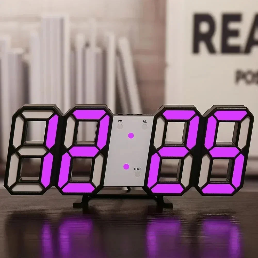3D LED Digital Alarm Clock – Date