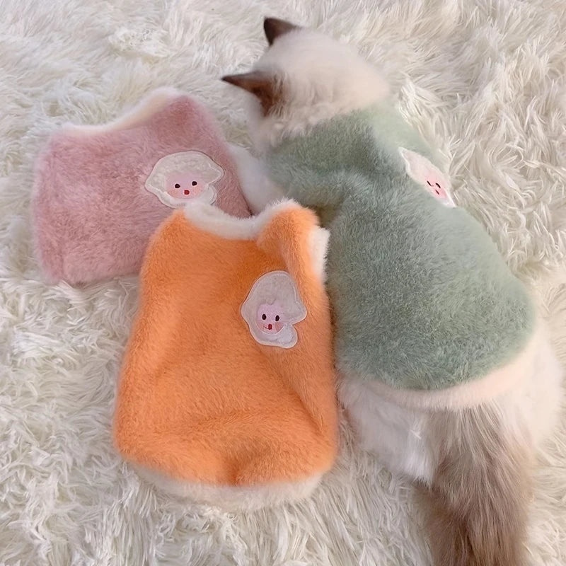 Warm Winter Kitten Clothes ā Cozy Pet Vest for Cats & Small Dogs