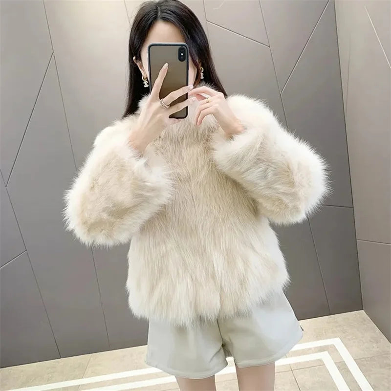 ❄️ 2024 Women’s Faux Fur Winter Coat – Elegant & Cozy Plush Overcoat