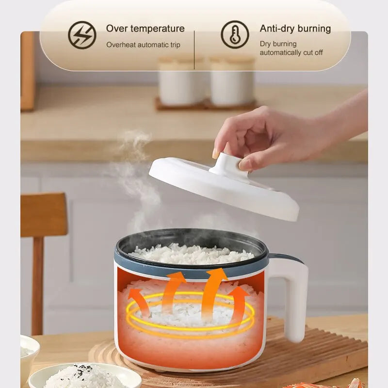 Electric Rice Cooker with Non-Stick Pot & Mechanical Timer