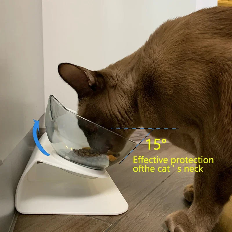 Non-Slip Double Cat & Dog Bowl with Stand – Pet Feeder