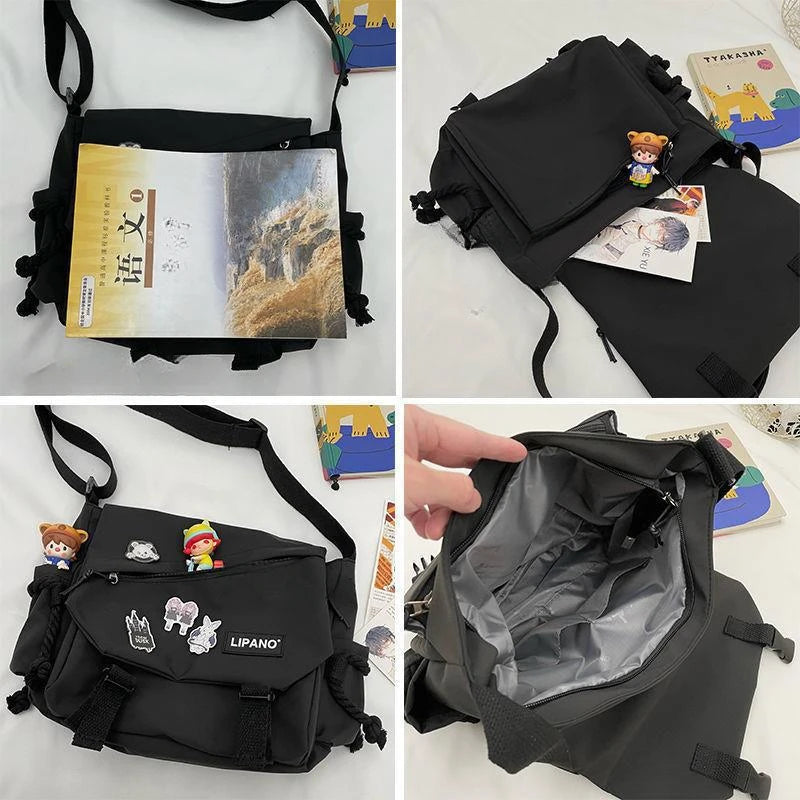 Stylish & Practical Nylon Handbag | Large Capacity Shoulder Bag with Cute Animal Prints