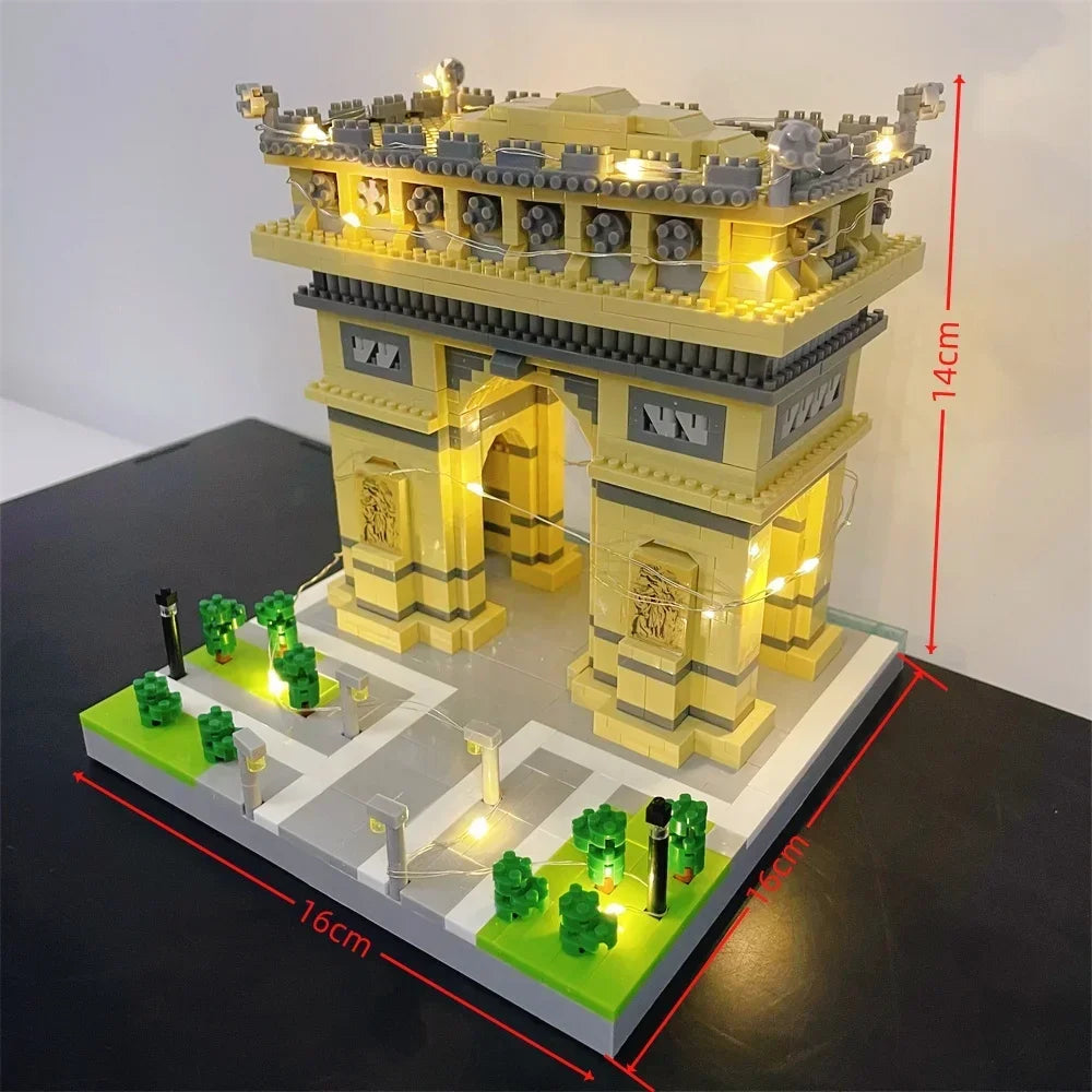 Paris Eiffel Tower Mini Building Blocks Set β Light Illuminated