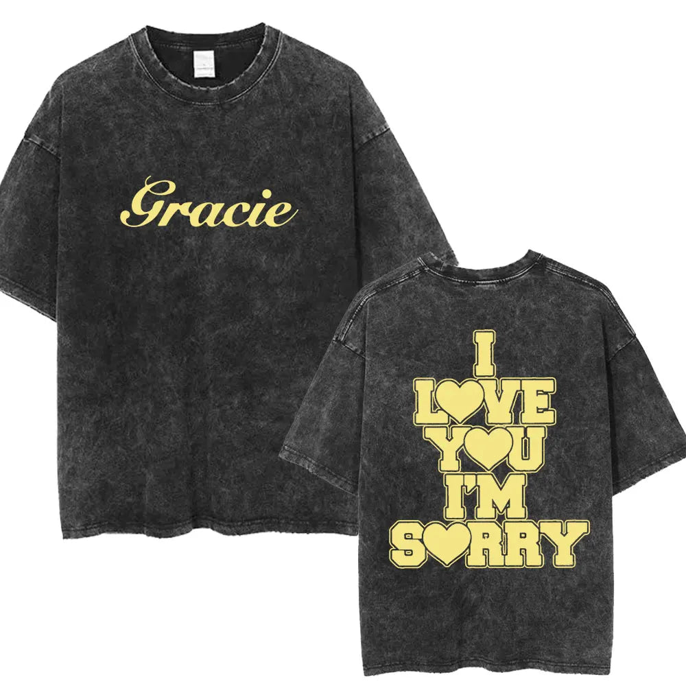 Gracie Abrams The Secret of Us Tour Vintage Washed T-Shirt - Oversized Cotton Album Tee for Men and Women