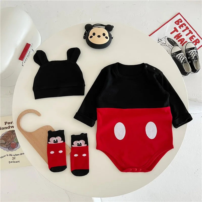 Winnie The Pooh Disney Bear Baby Bodysuit Newborn Long Sleeve Romper for Toddler Boys Girls Jumpsuit Clothes