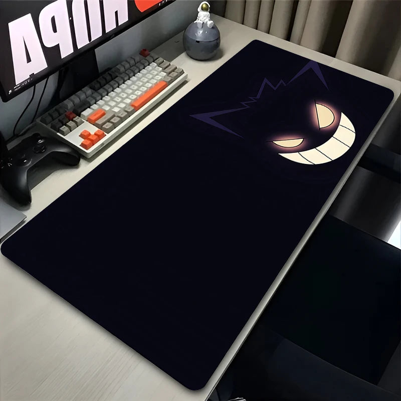 Purple Japan Anime Mouse Pad – P-pokemon, G-gengar, XXL Desk Mat, Kawaii Rug