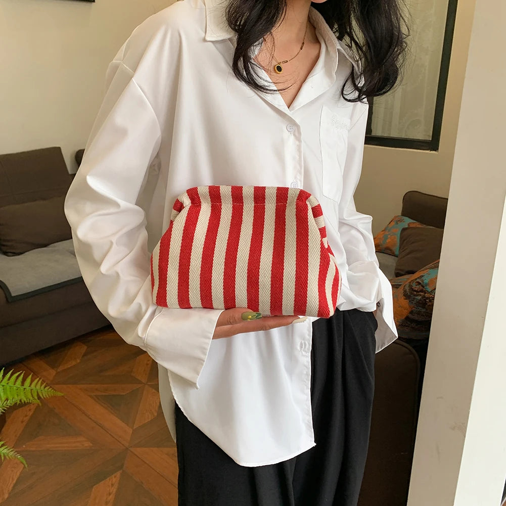 Summer Beach Clutch Bag – Ruched Cloud Purse for Women