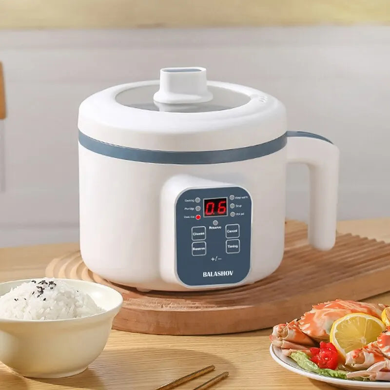 Electric Rice Cooker with Non-Stick Pot & Mechanical Timer