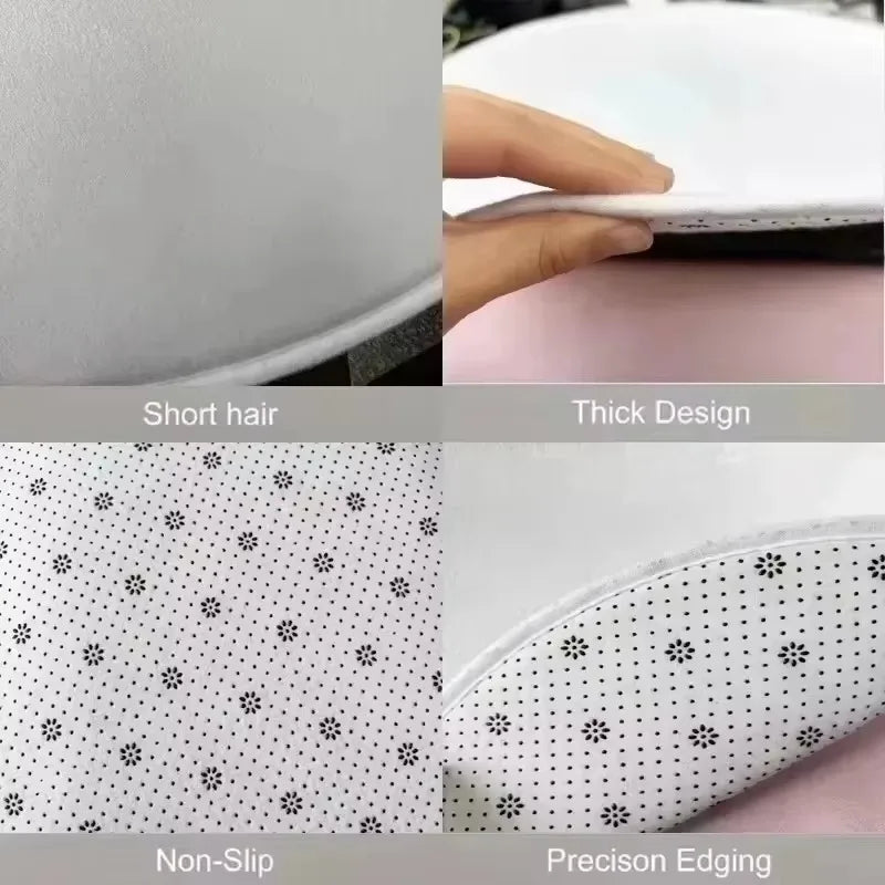 METAL GEAR Circular Carpet | Modern Cartoon Floor Mat for Home & Office