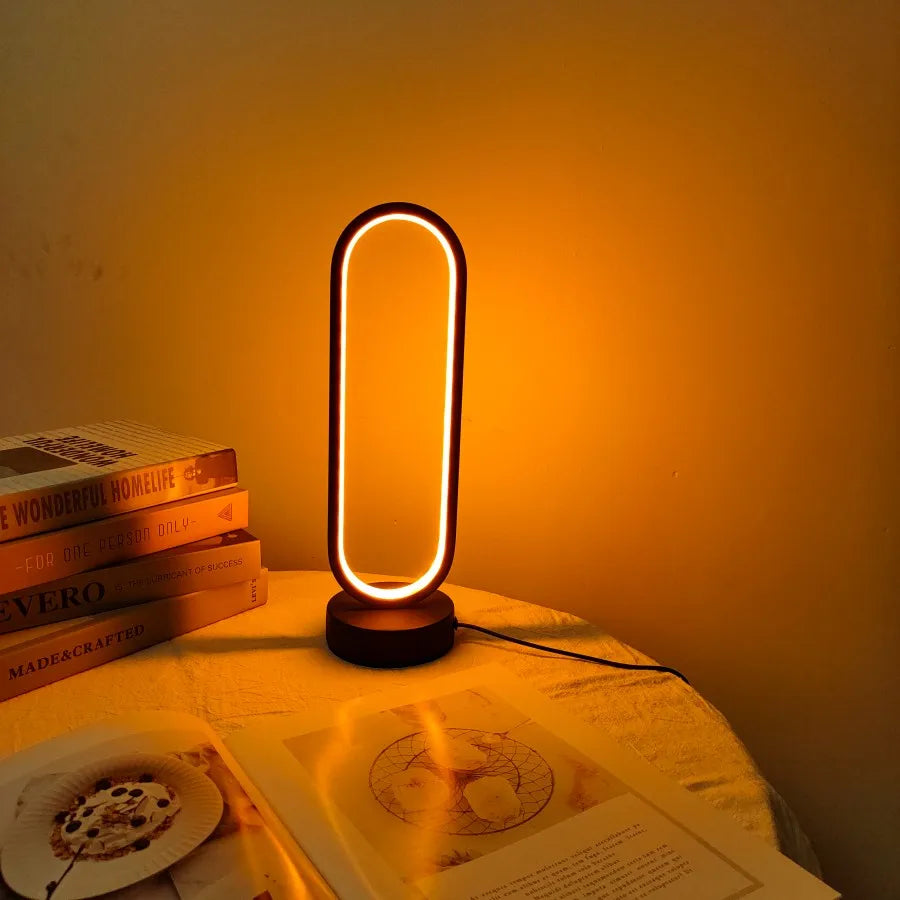 Dimmable LED Ring Lamp – 3-Color Night Light