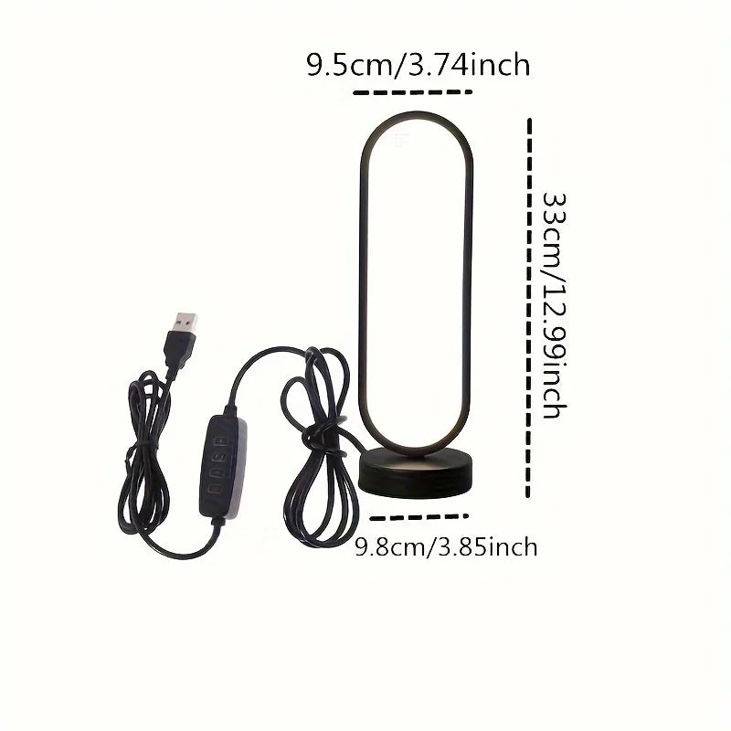 Dimmable LED Ring Lamp – 3-Color Night Light