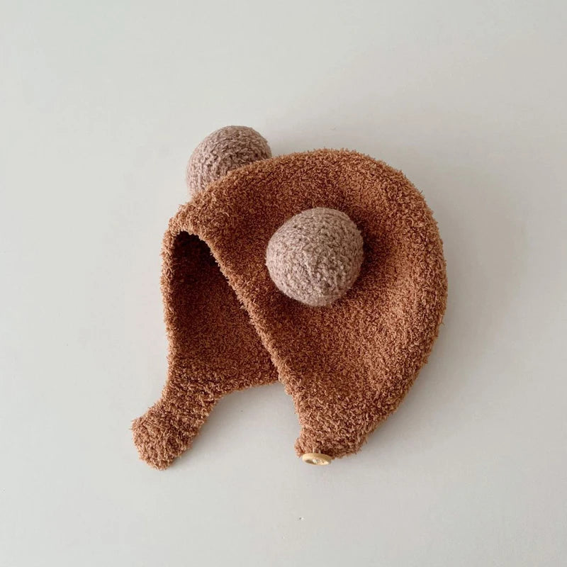 Korean Winter Baby Hat – Adjustable Knit Cap for 3-24 Months