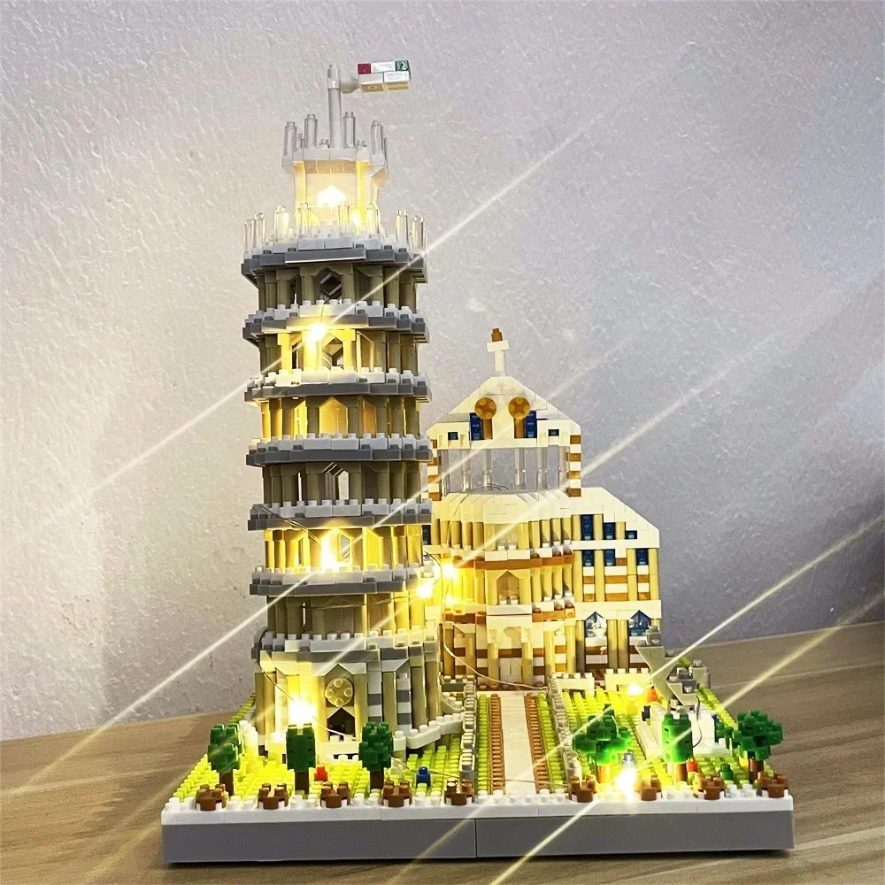 Paris Eiffel Tower Mini Building Blocks Set – Light Illuminated