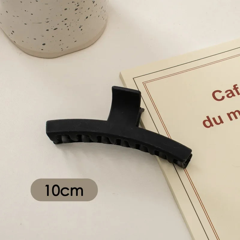 Korean Style Black Large Hair Claws Elegant Acrylic Hairpins Barrette Crab Hair Clips Headwear for Women Girls Hair Accessories