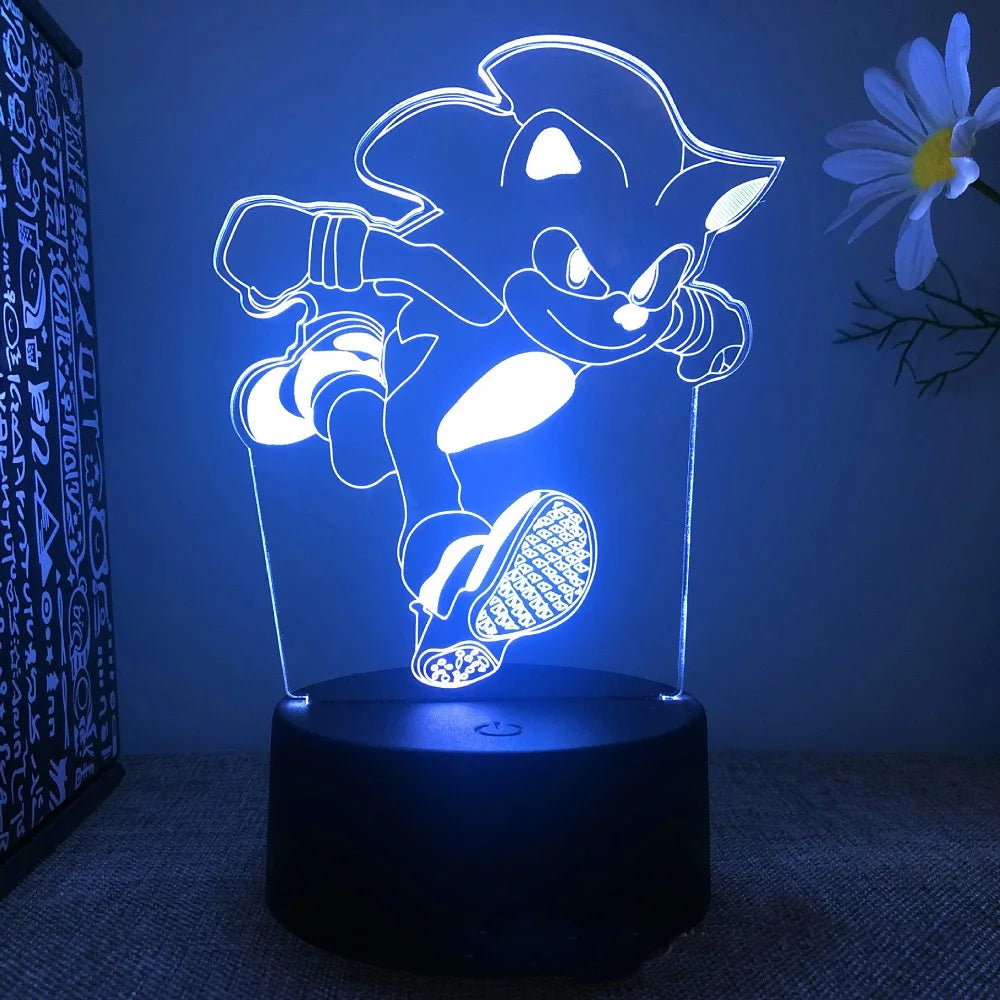 Sonices LED 3D Night Light - Color Changing Illusion Lamp for Kids & Teens