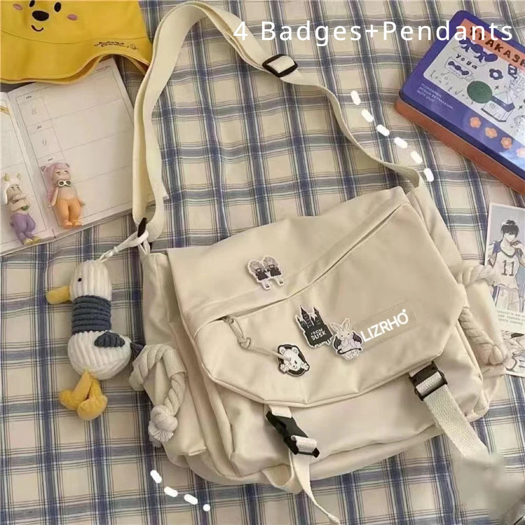 Stylish & Practical Nylon Handbag | Large Capacity Shoulder Bag with Cute Animal Prints