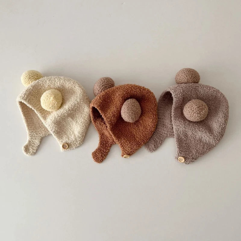 Korean Winter Baby Hat – Adjustable Knit Cap for 3-24 Months