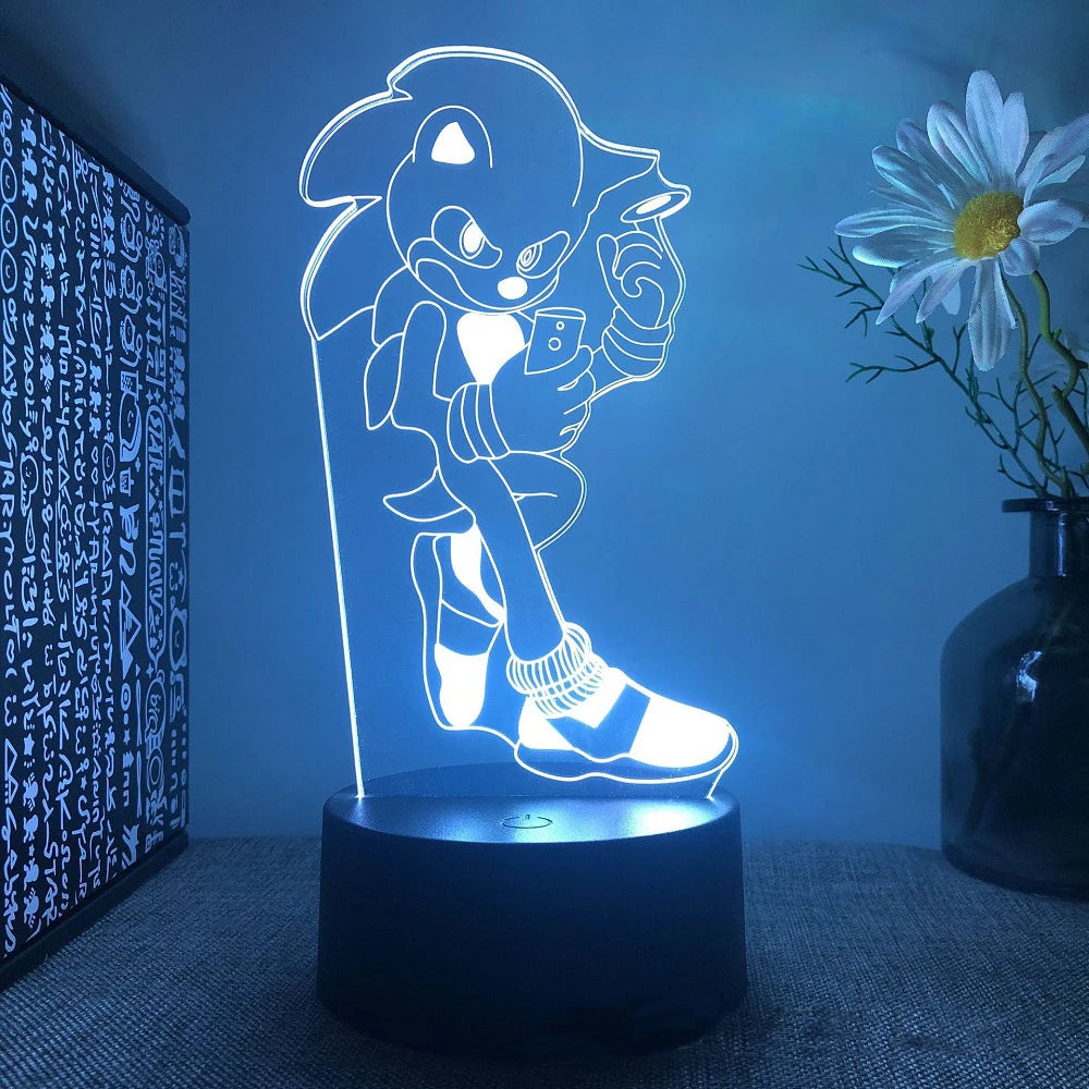 Sonices LED 3D Night Light - Color Changing Illusion Lamp for Kids & Teens