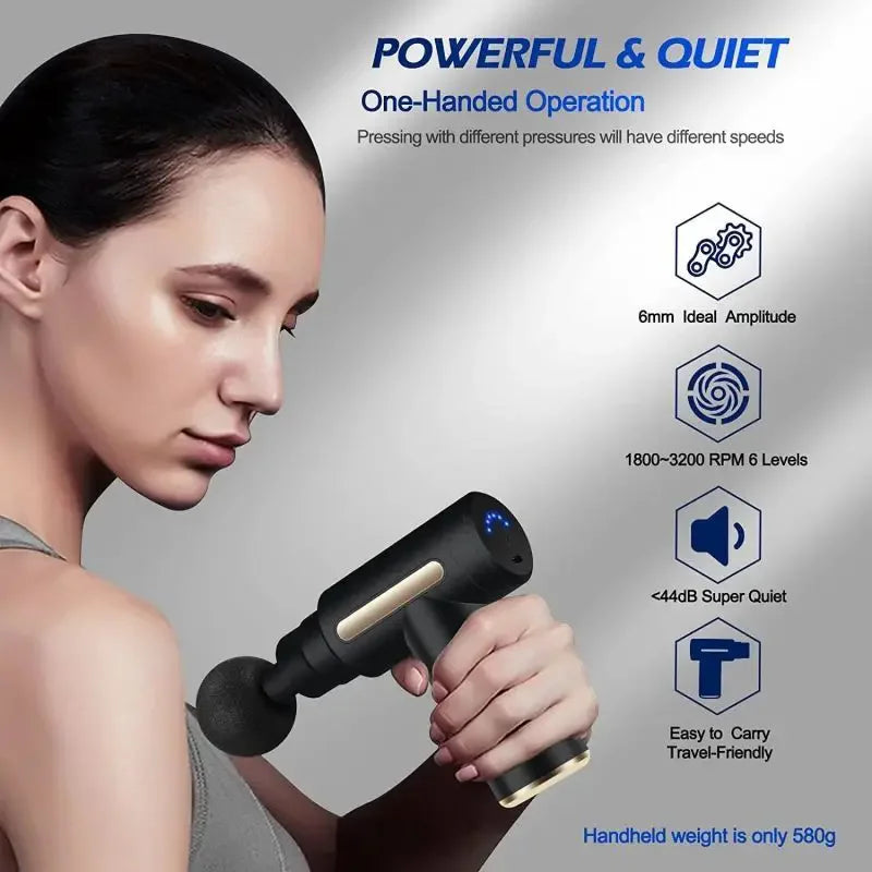 2024 Portable Fascia Gun Deep Tissue Massage Mini - Adjustable Speed