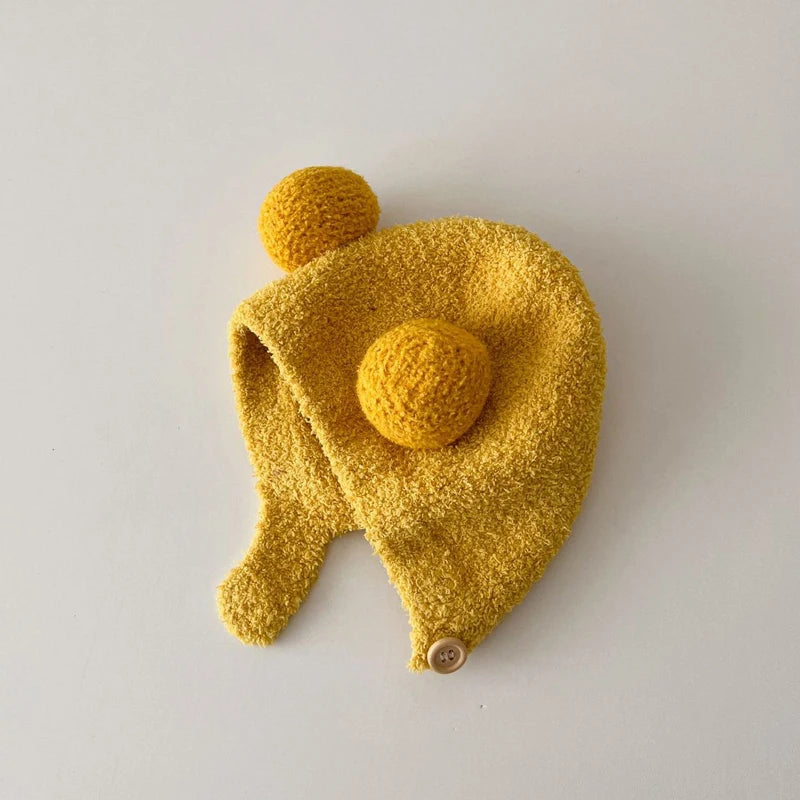 Korean Winter Baby Hat – Adjustable Knit Cap for 3-24 Months
