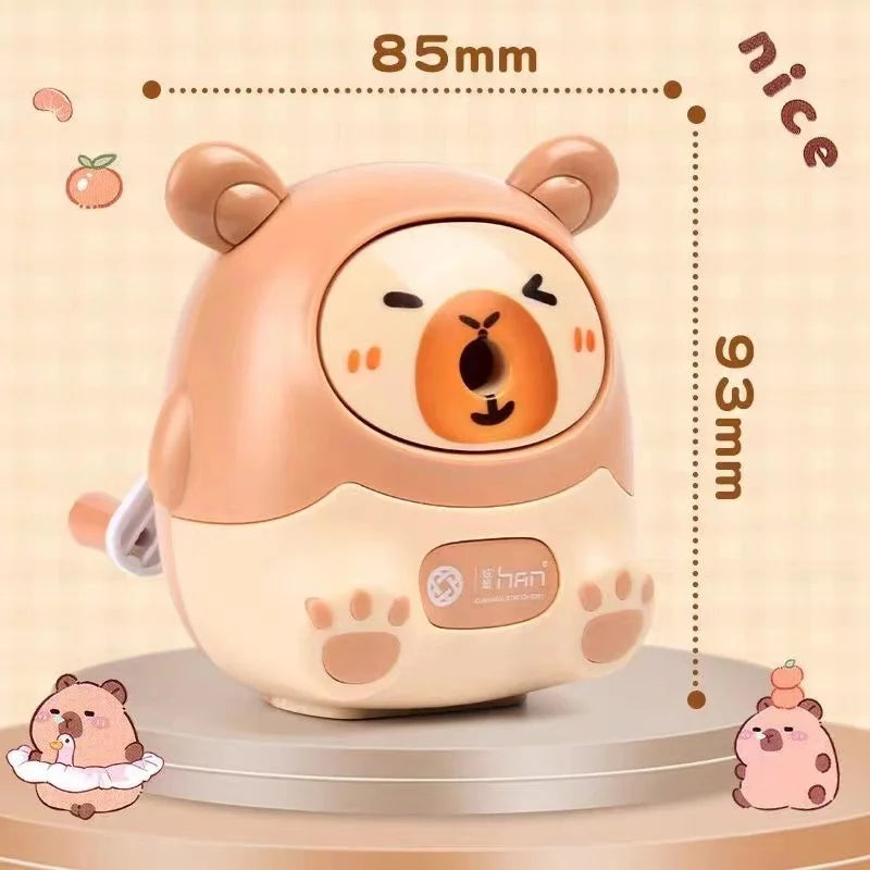 Capybara Kawaii Pencil Sharpener | Creative Stationery for School & Office
