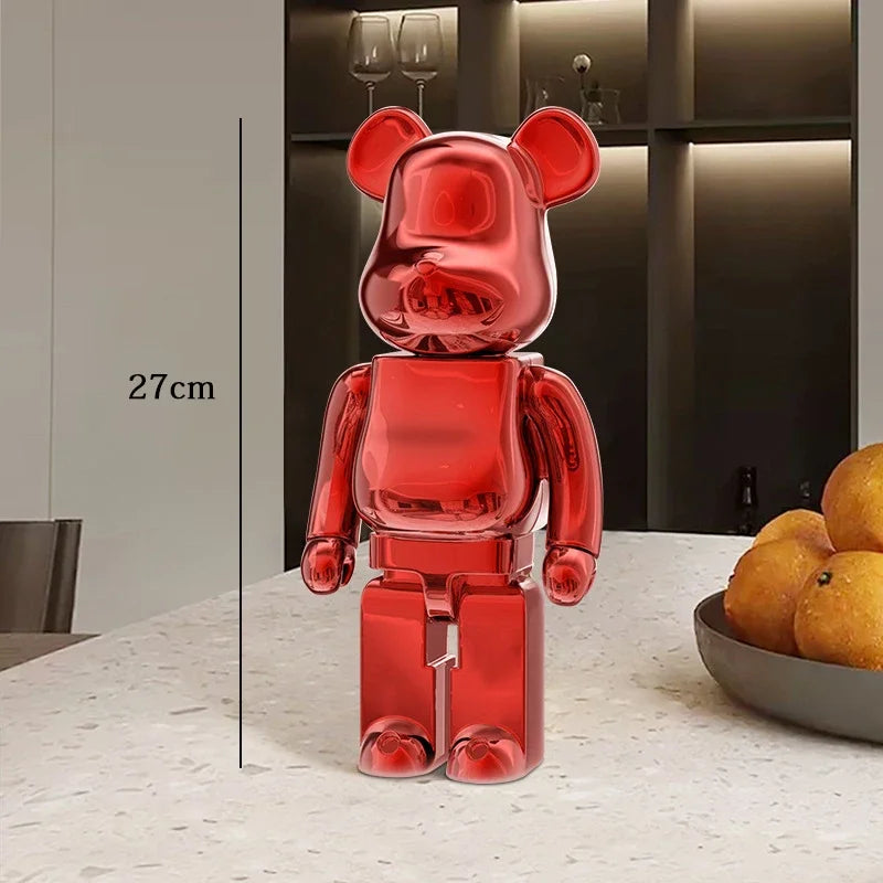 Graffiti Bear Statue – Resin Desktop Ornament & Home Decor Sculpture