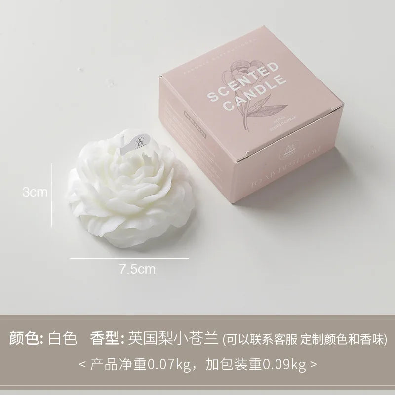 Peony Flower Scented Candle | Handcrafted Natural Soy Wax Aromatherapy