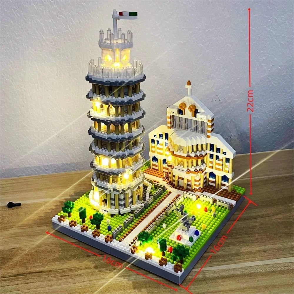 Paris Eiffel Tower Mini Building Blocks Set – Light Illuminated