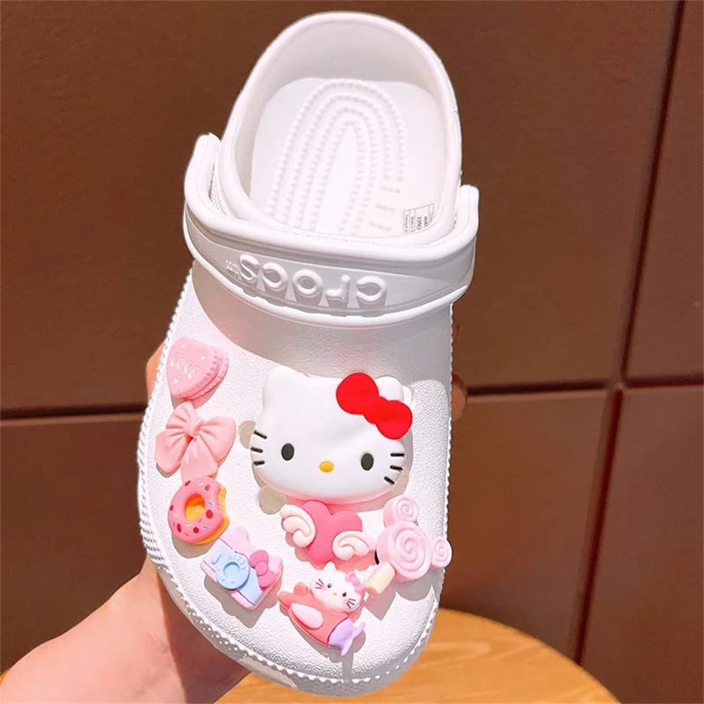 Hello Kitty Sanrio Shoe Charm Set – LED Accessories for Sandals & Clogs