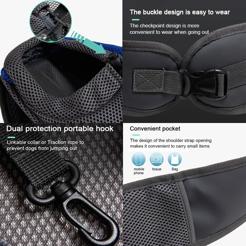 Pet Cat Dog Carrier Backpack Sling Bag | Travel Tote Shoulder Bag for Small Pets