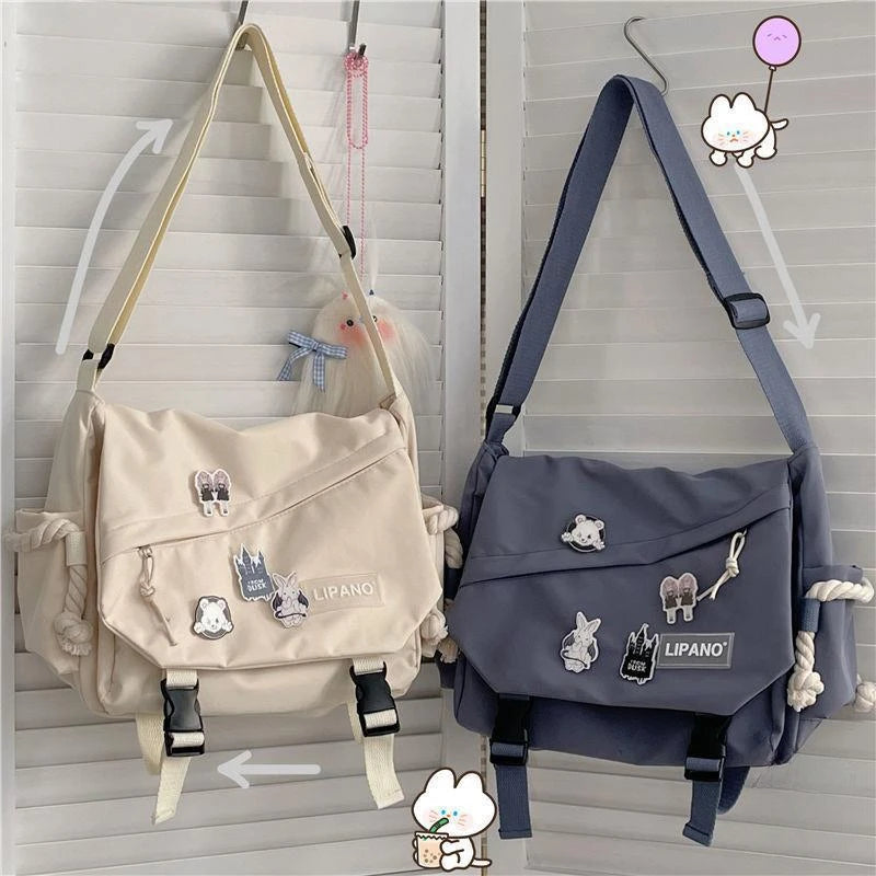 Stylish & Practical Nylon Handbag | Large Capacity Shoulder Bag with Cute Animal Prints