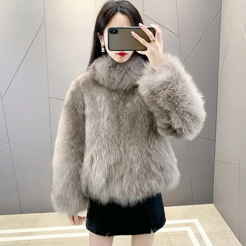 ❄️ 2024 Women’s Faux Fur Winter Coat – Elegant &amp; Cozy Plush Overcoat