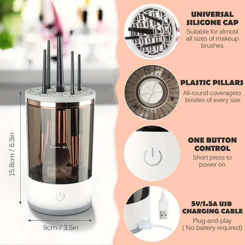 USB Electric Makeup Brush Cleaner – Fast & Portable Cleaning