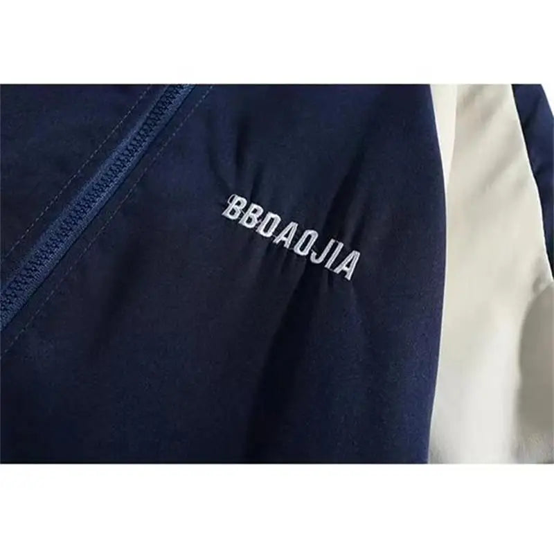 Hip Hop Varsity Jacket – Streetwear Patchwork Windbreaker for Men & Women