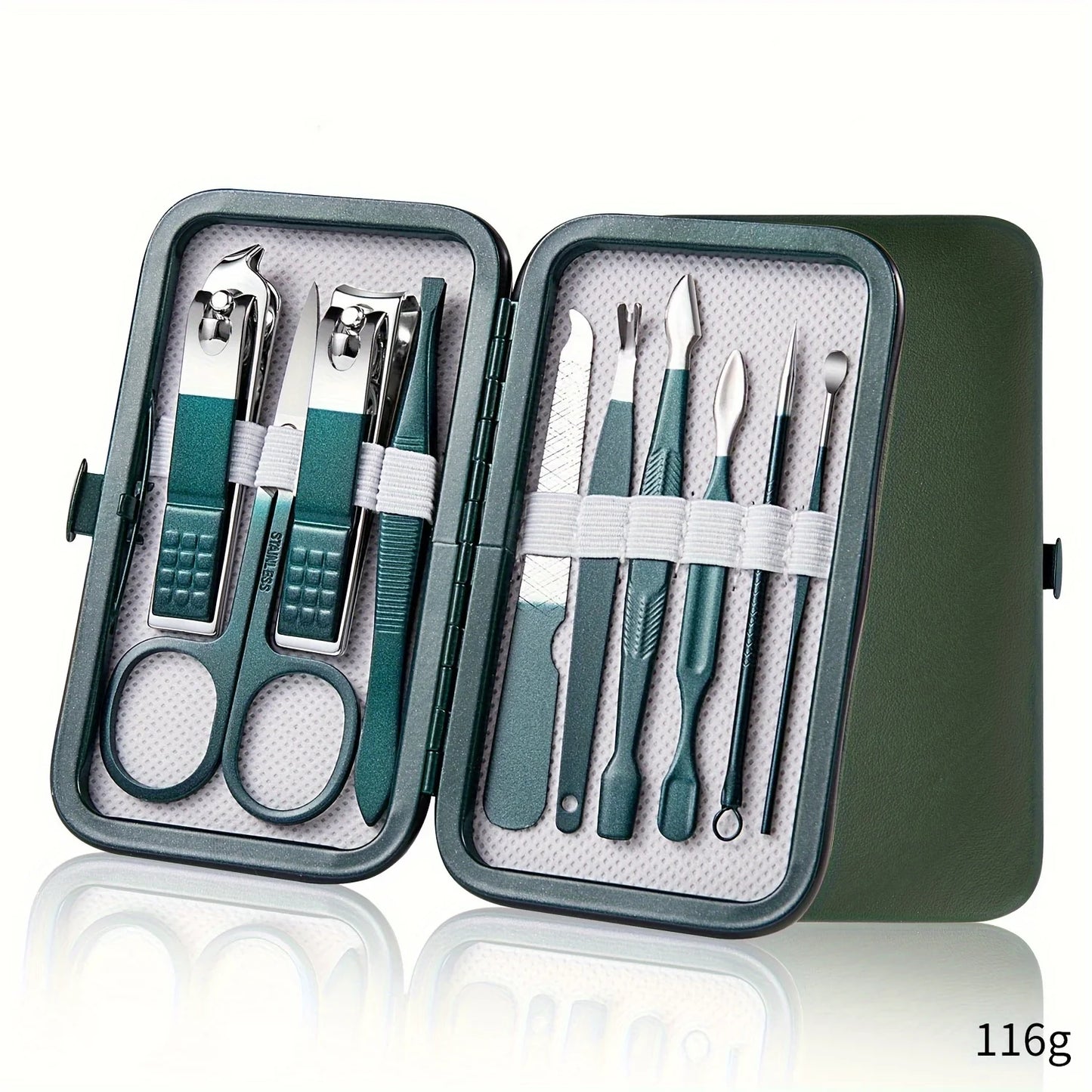 Professional Nail Care Kit | Stainless Steel Manicure & Pedicure Set | 7/10/12/18 Piece with Travel Case