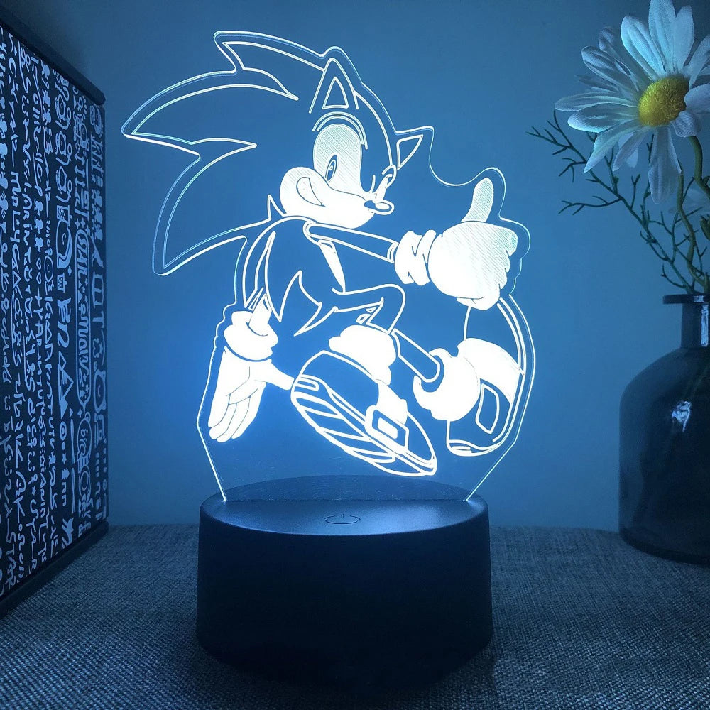 Sonices LED 3D Night Light - Color Changing Illusion Lamp for Kids & Teens