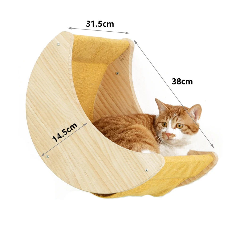 Wall-Mounted Cat Tree & Hammock – Space-Saving, Durable & Cozy!
