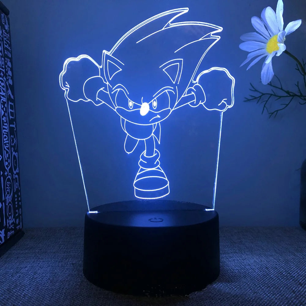 Sonices LED 3D Night Light - Color Changing Illusion Lamp for Kids & Teens
