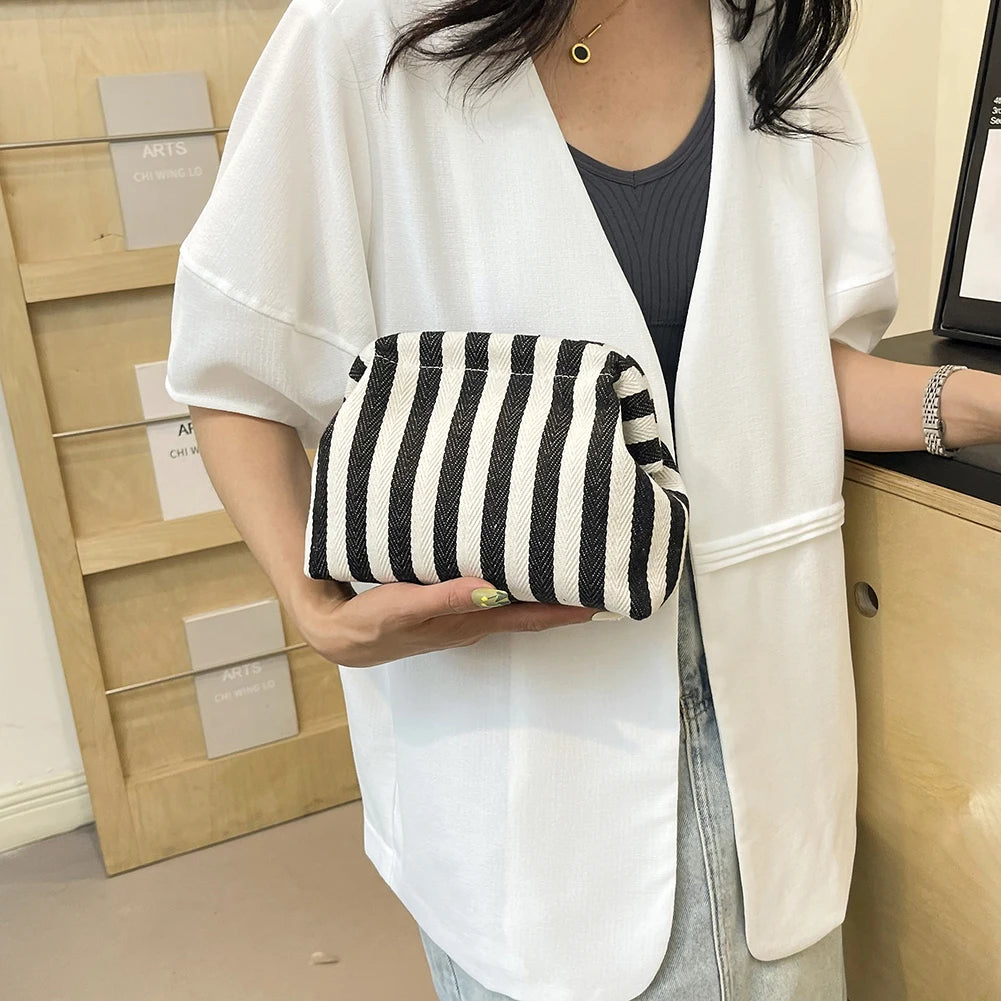 Summer Beach Clutch Bag – Ruched Cloud Purse for Women