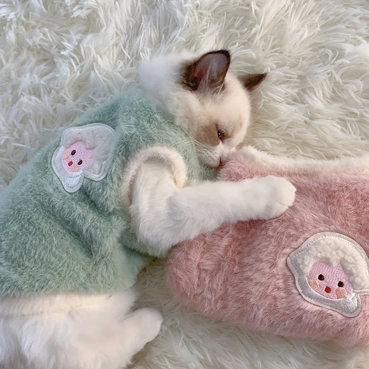Warm Winter Kitten Clothes – Cozy Pet Vest for Cats & Small Dogs
