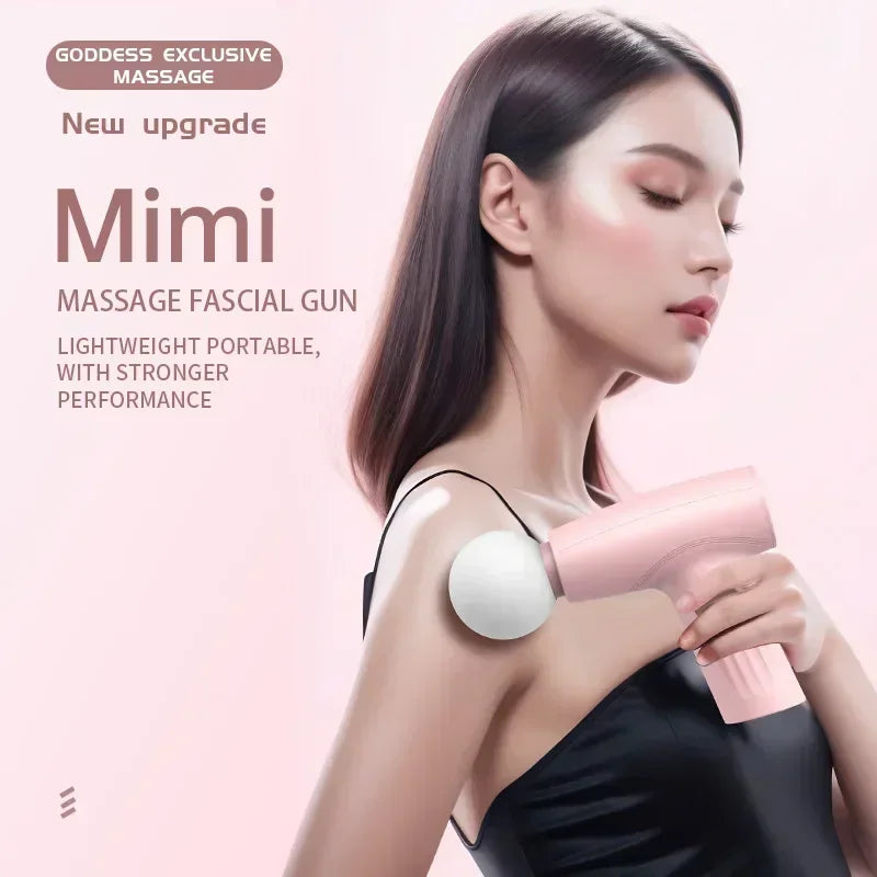 Mini Pink Massage Gun for Deep Tissue Therapy