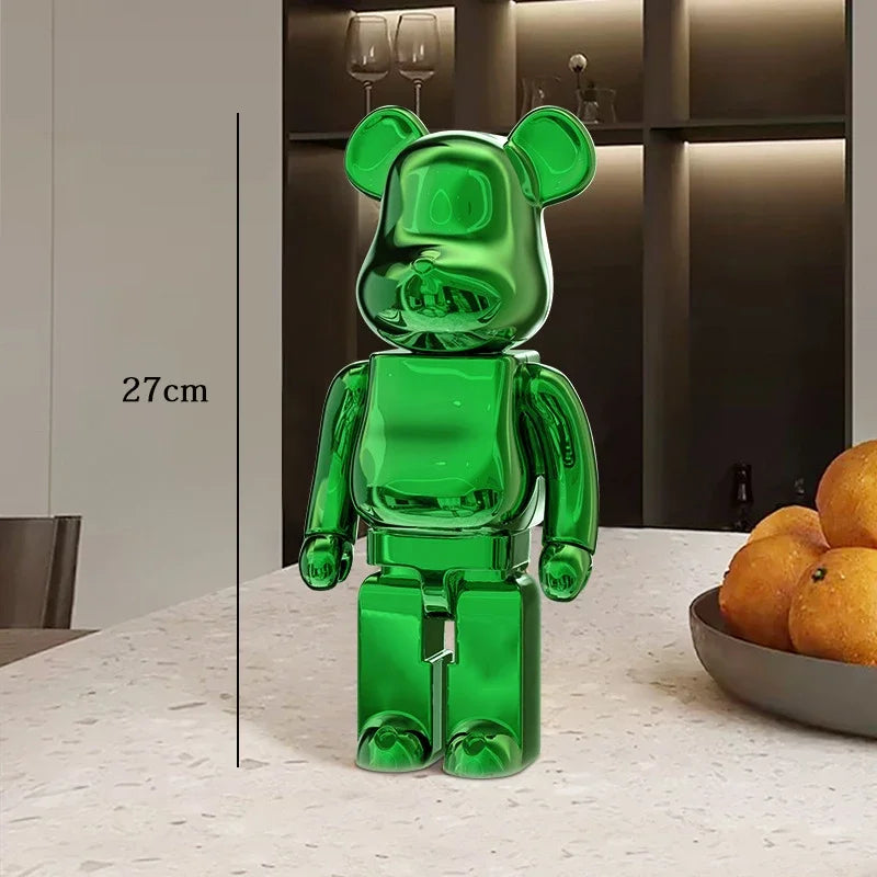 Graffiti Bear Statue – Resin Desktop Ornament & Home Decor Sculpture