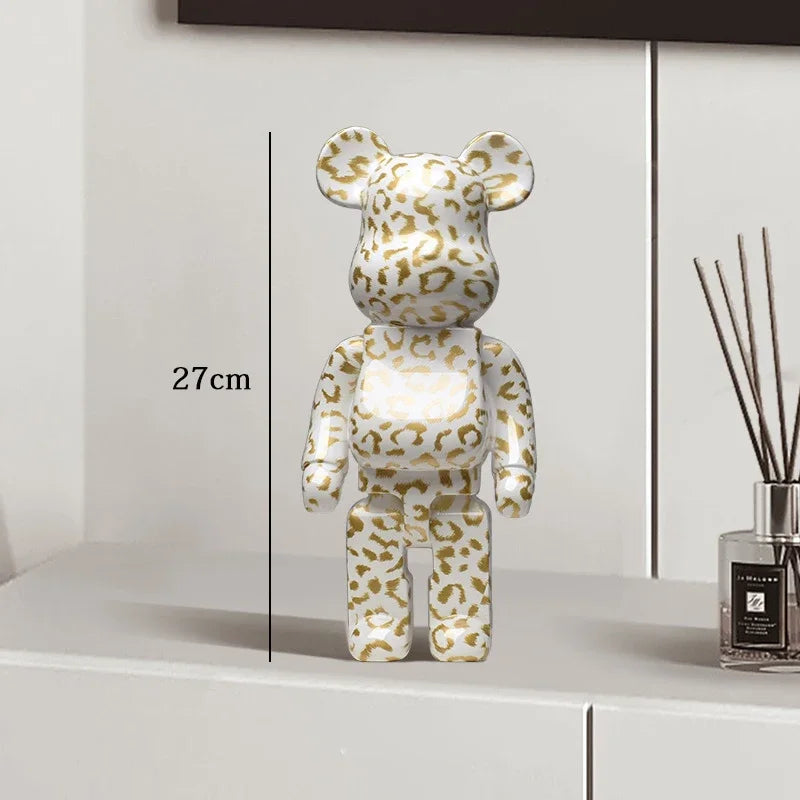 Graffiti Bear Statue – Resin Desktop Ornament & Home Decor Sculpture